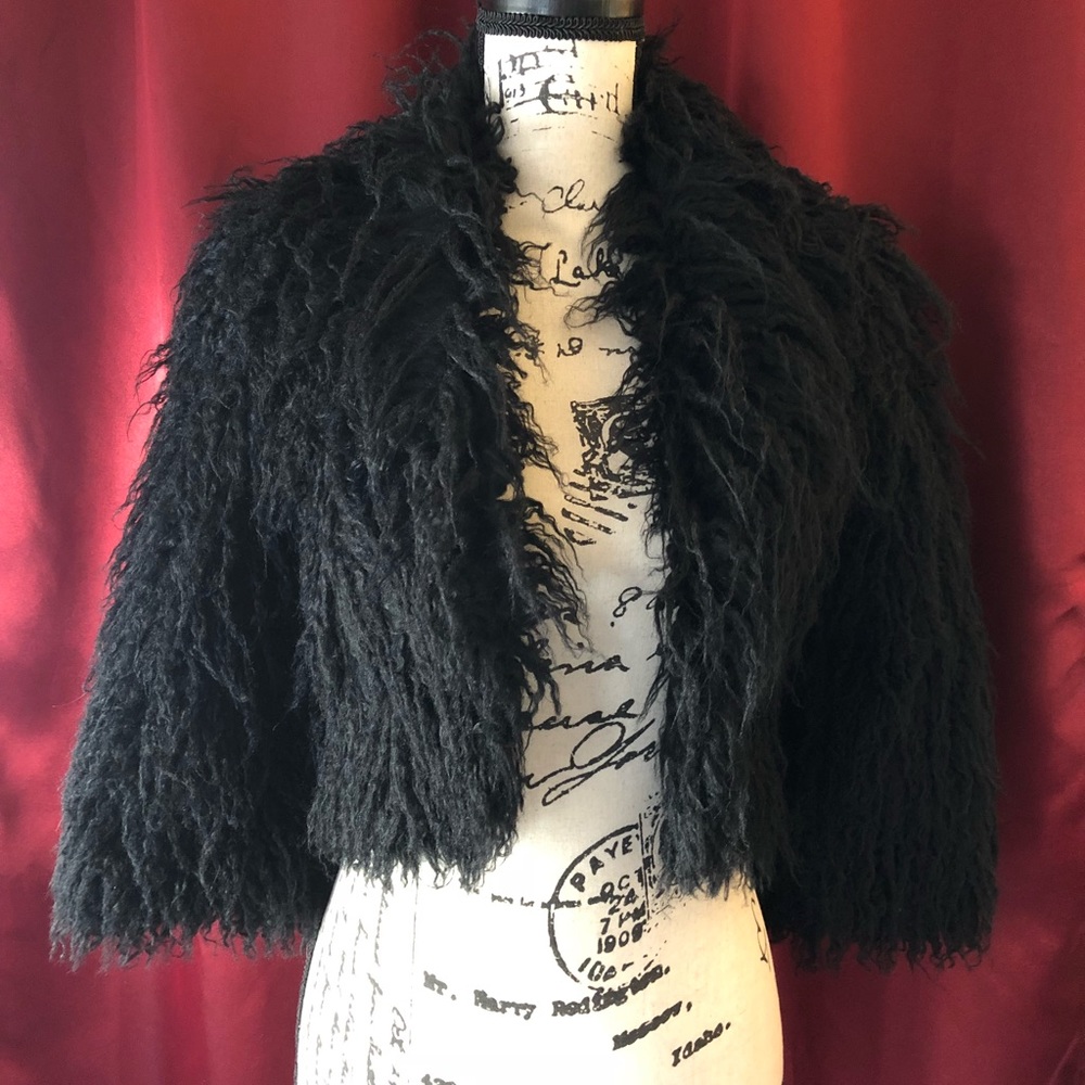 Bebe black fur jacket